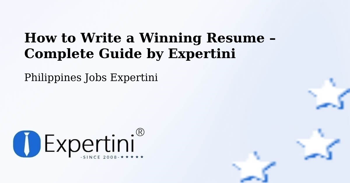 Resume Writing Guide for Job Seekers – Mapulo - Mapulo, Philippines Jobs Expertini